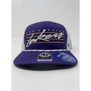 47' Los Angeles Lakers Snapback‎ Hat Trucker Adjustable Purple Gold Rope Cap New